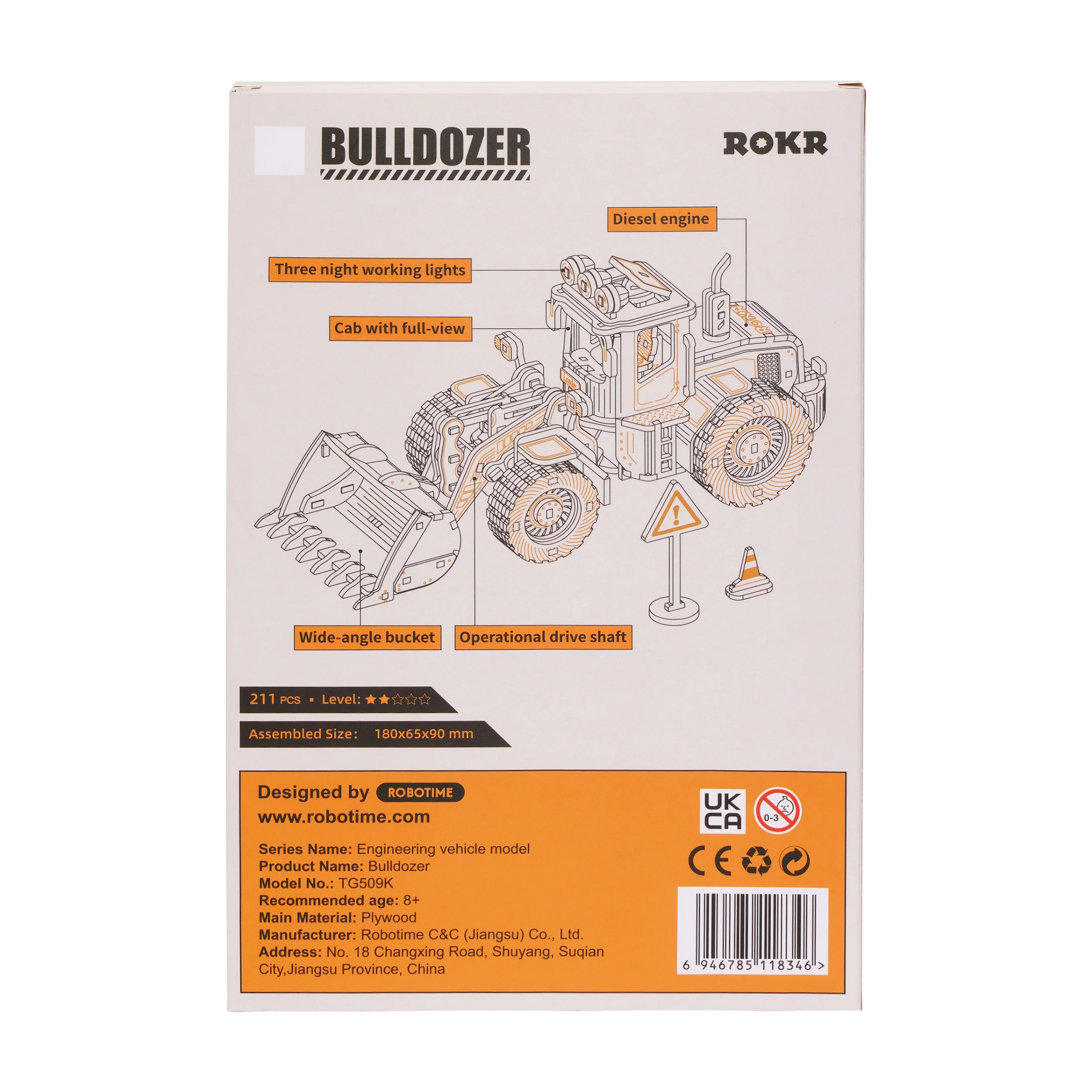 Robotime Bulldozer / Front-end Loader TG509K - Image 3
