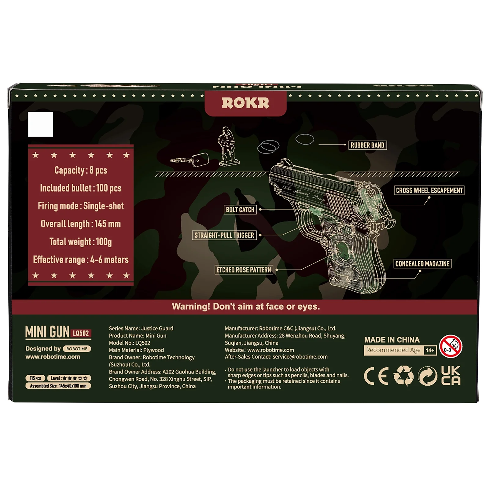 Robotime Mini Gun LQ502 - Image 3