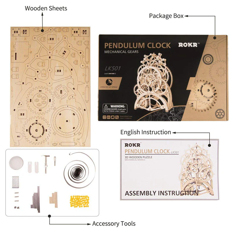 Robotime Pendulum Clock LK501 - Image 7