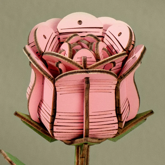 Robotime Pink Rose / Roze Roos TW041 - Image 4
