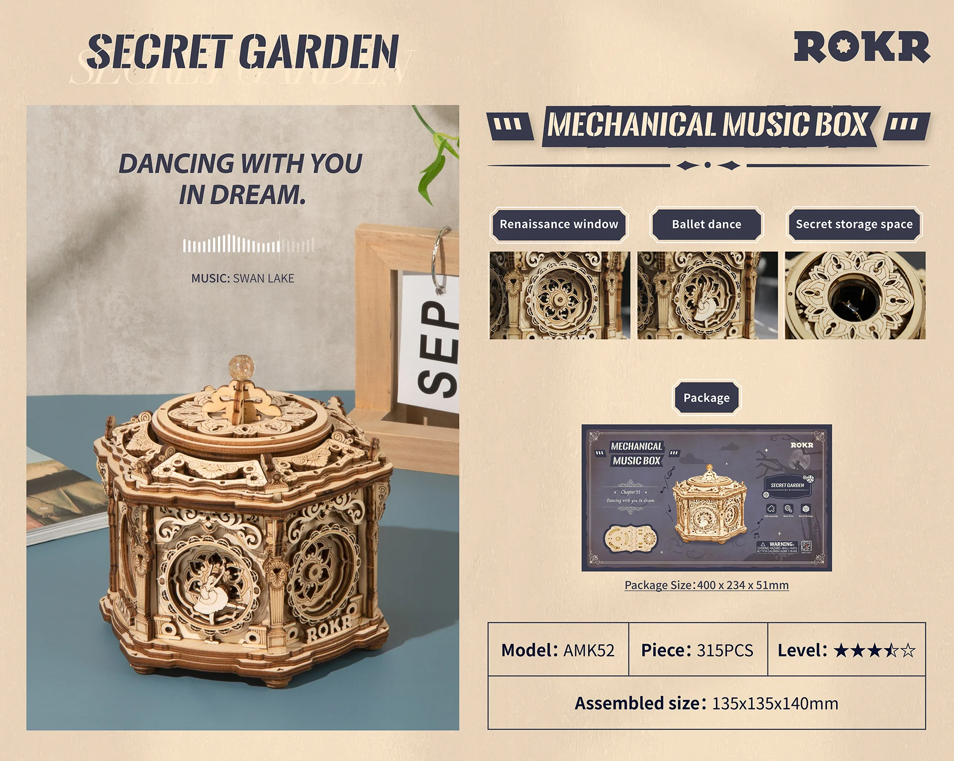 Robotime Secret Garden AMK52 - Image 3