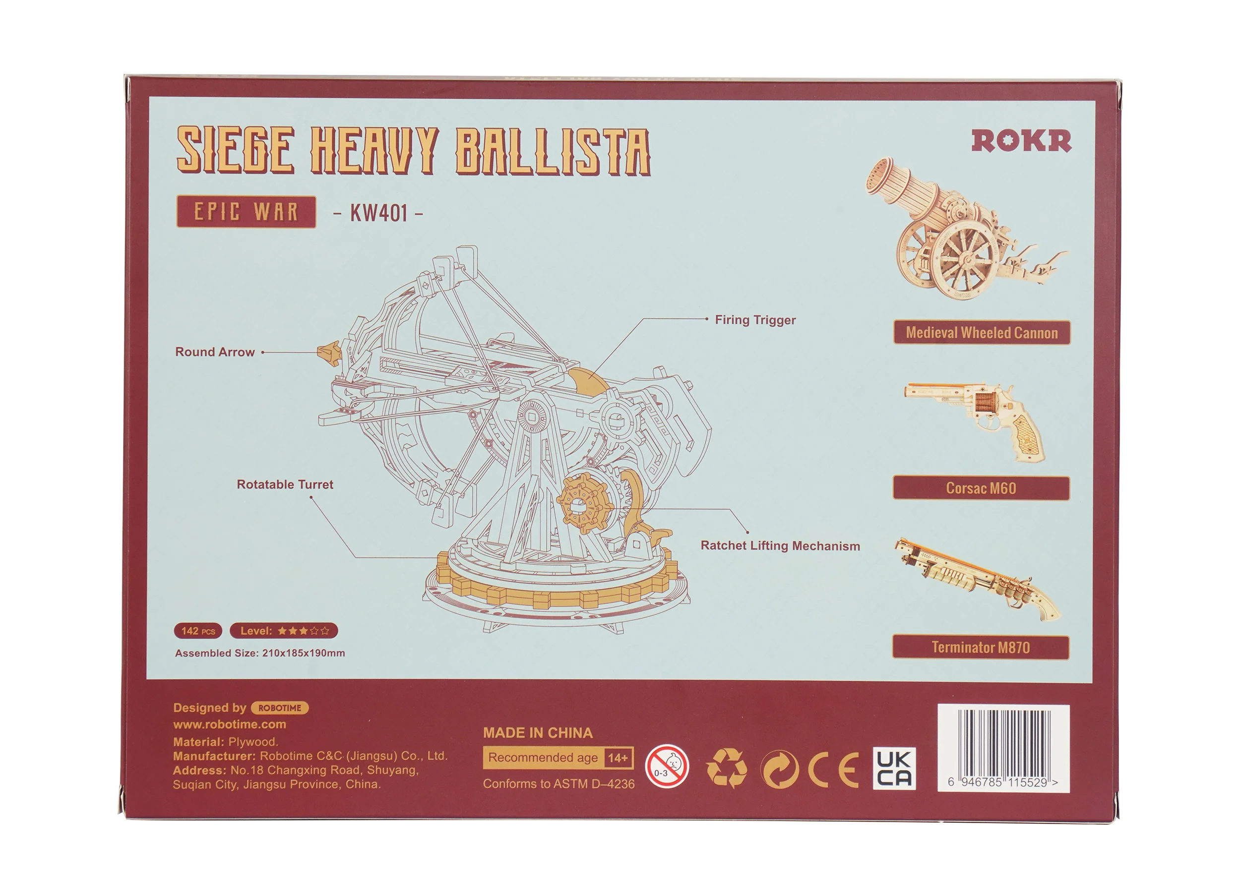 Robotime Siege Heavy Ballista KW401 - Image 3