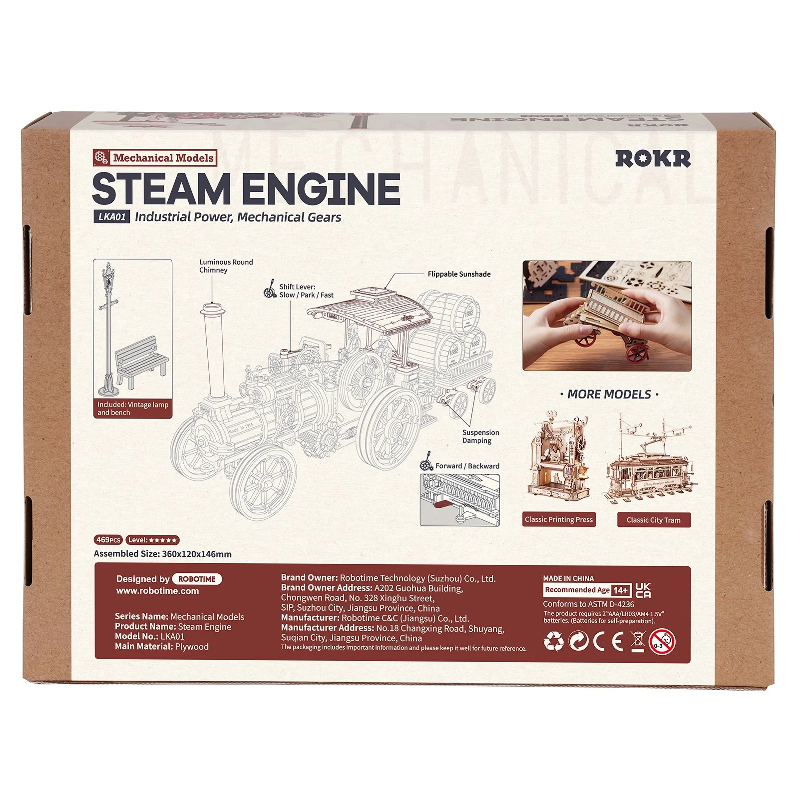 Robotime Steam Engine LKA01 - Image 3